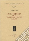 Sulla preistoria della tradizione poetica italica libro