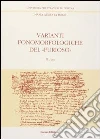 Varianti fonomorfologiche del «Furioso» (2) Varianti fonomorfologiche del «Furioso» (2)
